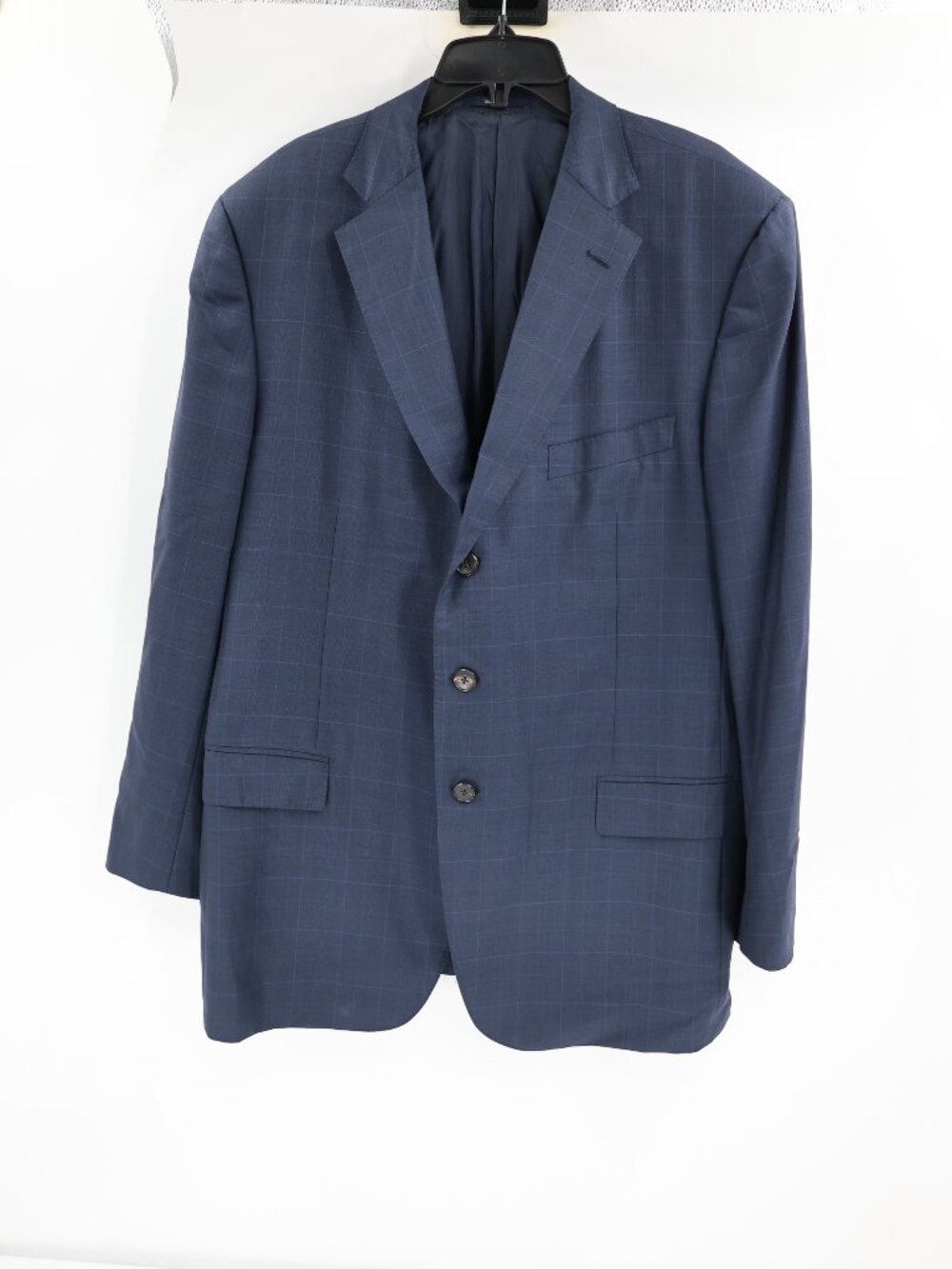 Ermenegildo Zegna Sport Coat Mens 48R 15 Milmil 15 Wool 3 Button Windowpane ROM